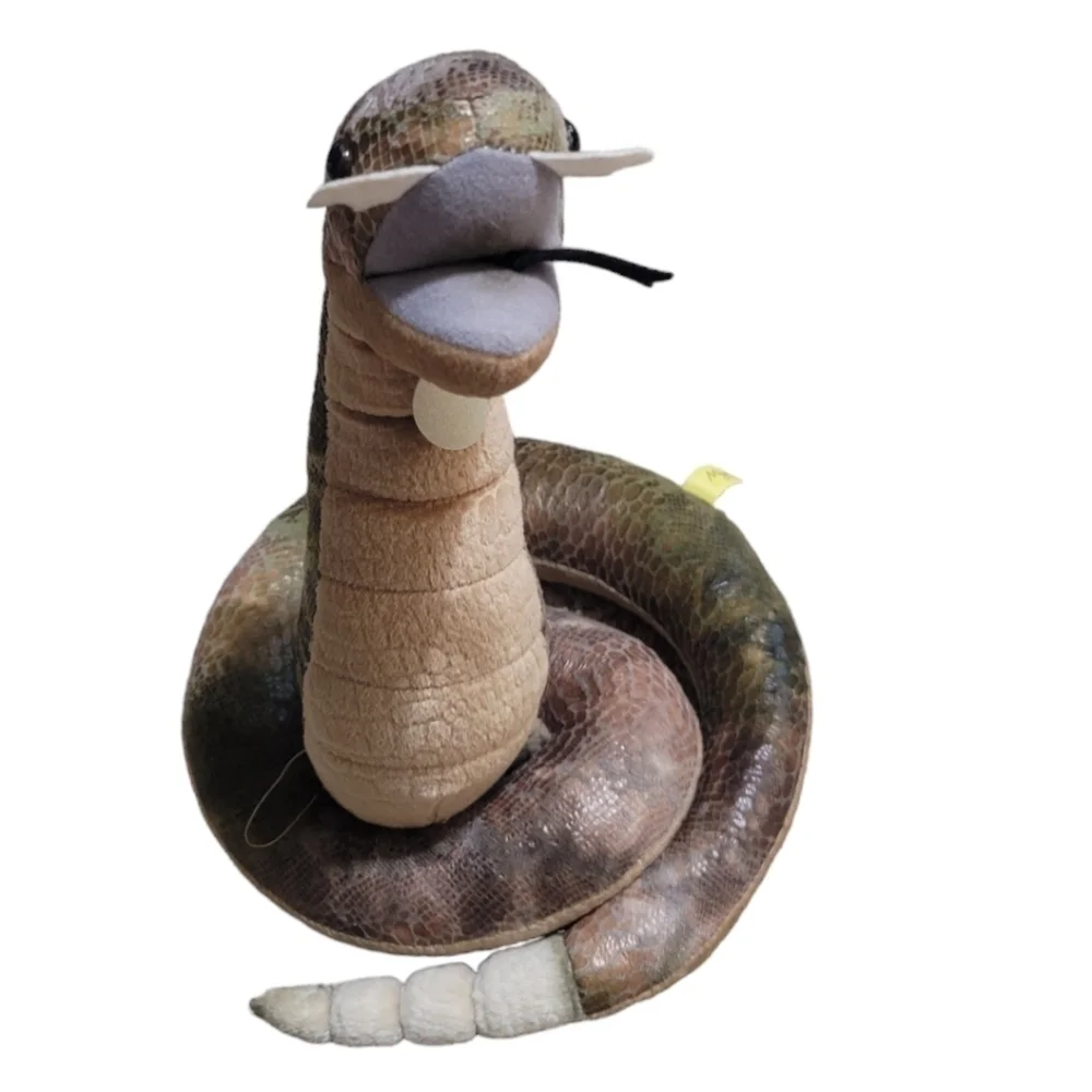 MIYONI AURORA Rattlesnake Plush Coiled up SOFT 